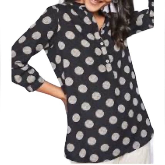 vintage cool Fx large polka dots  top Sz M - Picture 9 of 9